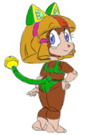 1girl anthro artist:pizzagato ass bikini blush cat cat_girl eyelashes francine furry looking_back robot robot_girl samurai_pizza_cats smile smiling // 291x413 // 82KB