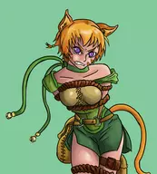 1girl angry animal_ears blonde_hair bondage colored fire_emblem lethe purple_eyes rope short_hair tied // 512x569 // 184KB