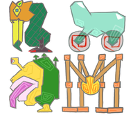 artist:harrace beady_long_legs colored emperor_bulbax monster_hunter parody pikmin pileated_snagret water_wraith // 414x371 // 107KB