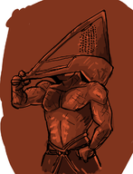 colored euphoric fedora muscles pyramid_head silent_hill tipping // 911x1189 // 361KB