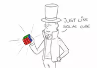 1boy artist:unknown professor_hershel_layton professor_layton rubik's_cube text // 1414x1000 // 78KB