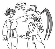 artist:ssshuckle ibuki makoto punch street_fighter text // 735x656 // 142KB