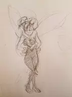 darkstalkers lineart monster_girl q-bee traditional_medium wings // 2247x3024 // 2.8MB