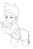 1boy alternate_costume artist:xiceowl fellatio gay masturbation ninjala trap van_(ninjala) yaoi // 1800x2700 // 551KB