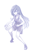 basketball hyperdimension_neptunia iris_heart monochrome sports // 810x1241 // 121KB