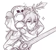 crossover fire_emblem kirby_(series) lucina meta_knight super_smash_bros sword // 600x539 // 111KB