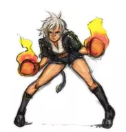 1girl artist:telr blazblue boxing_gloves bullet colored fire // 762x800 // 102KB