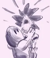 2boys artist:strugglingquota choking dragon_ball_z fall_guys goku parody // 838x968 // 117KB