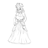 1girl artist:goseb90 chrono_trigger queen_zeal wedding_dress // 1000x1000 // 213KB