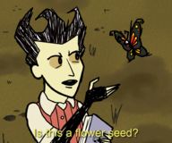 1boy black_hair butterfly colored don't_starve meme parody text wilson // 919x767 // 749KB