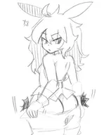 1girl artist:mugichacharlie ass rabi sequel_(series) wardrobe_malfunction // 803x978 // 186KB