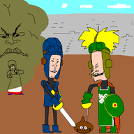 beavis butthead cosplay daria dragon_quest dragon_quest_ii hero parody prince_of_cannock prince_of_lorasia princess_of_moonbrooke slime sterculius // 500x500 // 23KB