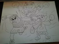 animal_crossing bowser_jr. crossover fight little_mac monochrome punch-out!! super_mario villager // 1632x1224 // 1.1MB