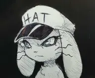 1girl anthro artist:unknown bunny bunny_girl frown hat jenny_jeungman looking_at_viewer traditional_medium // 1847x1520 // 189KB