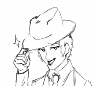 adachi fedora persona_(series) persona_4 tipping tohru_adachi // 601x540 // 119KB