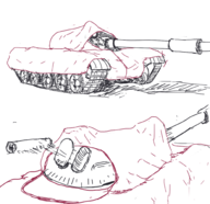 artist:frequencyblue sketch t-62 tank war_thunder // 2000x1937 // 1.2MB