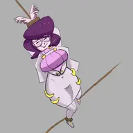 1girl artist:unknown bdsm blush bondage breasts colored eyes_closed glasses huge_breasts pokemon pokemon_sm restrained restrained_arms restrained_legs skirt smile smiling wicke // 2000x2000 // 647KB