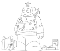 artist:mapache christmas christmas_lights christmas_tree mega_man_(series) parody present star wood_man // 1024x878 // 189KB