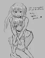 abyssal artist:misterskits heart_pupils hugging kantai_collection midriff ri ri-class underwear wo wo-class // 800x1028 // 171KB