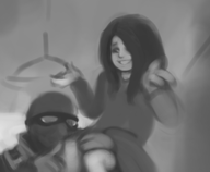 alma_wade artist:dogyd f.e.a.r. monochrome point_man wip // 600x495 // 93KB