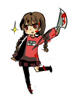 artist:crabbu blood colored knife madotsuki yume_nikki // 452x607 // 83KB