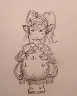 1girl artist:kujalla final_fantasy final_fantasy_xiv nanamo_ul_namo pregnant traditional_medium // 1080x1353 // 842KB