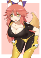 1girl artist:dweller1215 bodysuit fate_(series) fate_grand_order huge_breasts tamamo-no-mae // 1160x1653 // 800KB