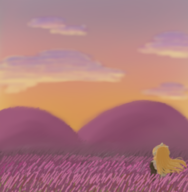 artist:marielx blonde_hair cloud field hills lavender mabinogi maid player_character sunset // 643x658 // 172KB