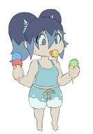 1girl artist:unknown blizzaria ice_cream yo-kai_watch // 530x758 // 116KB