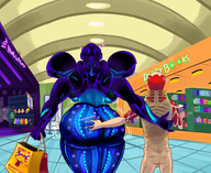 1boy 1girl artist:scorndude ass ass_grab ass_grope back bag balls breasts censored colored dark_samus eyelashes flare_pants forbidden_pants grabbing_ass hand_behind_back holding holding_object hourglass_figure huge_ass huge_breasts lips pants scorn scorn_guy super_mario thick_thighs wendy_o._koopa wide_hips // 2990x2442 // 4.0MB