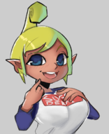 1girl artist:justdavefnd colored huge_breasts shirt tetra the_legend_of_zelda wind_waker // 600x739 // 324KB