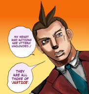 1boy ace_attorney apollo_justice artist:piopoi jojo's_bizarre_adventure parody text // 1124x1188 // 923KB