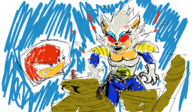 1boy 1girl artist:klekianon crossover dragon_ball knuckles_the_echidna rouge_the_bat sonic_(series) // 1224x715 // 660KB