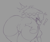 ! 1girl ahoge ajna angry anus artist:superwagon64 ass disembodied_hand indivisible pussy sketch spats // 1482x1260 // 408KB