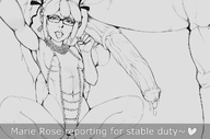 artist:nsfw_diner dead_or_alive glasses horse horsecock marie_rose pantomime_blowjob pubic_hair selfie sling_bikini slut small_breasts spread_legs squat text tongue_out // 1280x846 // 489KB
