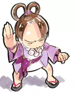 1girl ace_attorney artist:robojanai dancing parody pearl_fey // 1204x1538 // 1.2MB