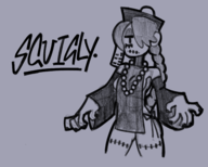 1girl artist:unknown halloween_themed jiangshi skullgirls squigly text // 2500x2000 // 2.8MB