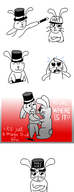 2girls angry anthro artist:unknown bunini bunny dialogue hat jenny_jeungman text_dialogue top_hat // 563x1451 // 47KB