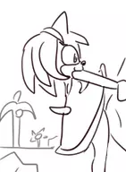 1girl amy_rose artist:unknown sex sonic_(series) tree // 550x750 // 138KB