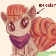 artist:strugglingquota bandana drool pokemon text vulpix // 2000x2000 // 3.2MB