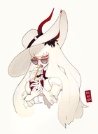 1girl abyssal artist:34no404 colored glasses hat kantai_collection long_hair lycoris_hime straw wine // 1604x2205 // 1.2MB