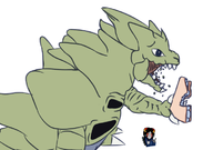 artist:unknown colored eating pokemon sandwich tyranitar // 749x525 // 154KB