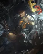 artist:mysterious_masked_madman artyom artyom_alekseyevich_chyornyj beer colored e3 metro_2033 // 2402x3002 // 2.5MB