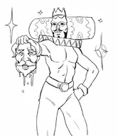 1boy artist:unknown beheaded burger_king katamari_damacy king_of_all_cosmos // 643x745 // 54KB