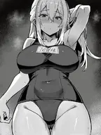 1girl artist:ReiN huge_breasts hyperdimension_neptunia swimsuit vert // 901x1200 // 667KB