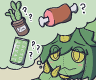 artist:oagoner binary_art cactus can colored maractus meat plant plant_pot plushie pokemon pot text thinking thought_bubble // 302x251 // 12KB