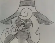 1girl artist:billyfutureboy lollipop paper_mario paper_mario_the_thousand-year_door traditional_medium vivian // 3364x2643 // 3.0MB