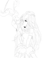 1girl artist:zeniselv lineart loli monochrome zooey // 750x900 // 175KB