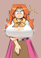 1girl artist:justdavefnd breast_expansion huge_breasts malon ocarina_of_time the_legend_of_zelda // 1400x2000 // 1.7MB