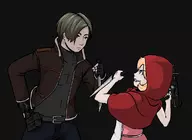 b.b.hood baby_bonnie_hood colored crossover darkstalkers knife knife_fight leon_s._kennedy resident_evil resident_evil_4 // 1144x833 // 266KB